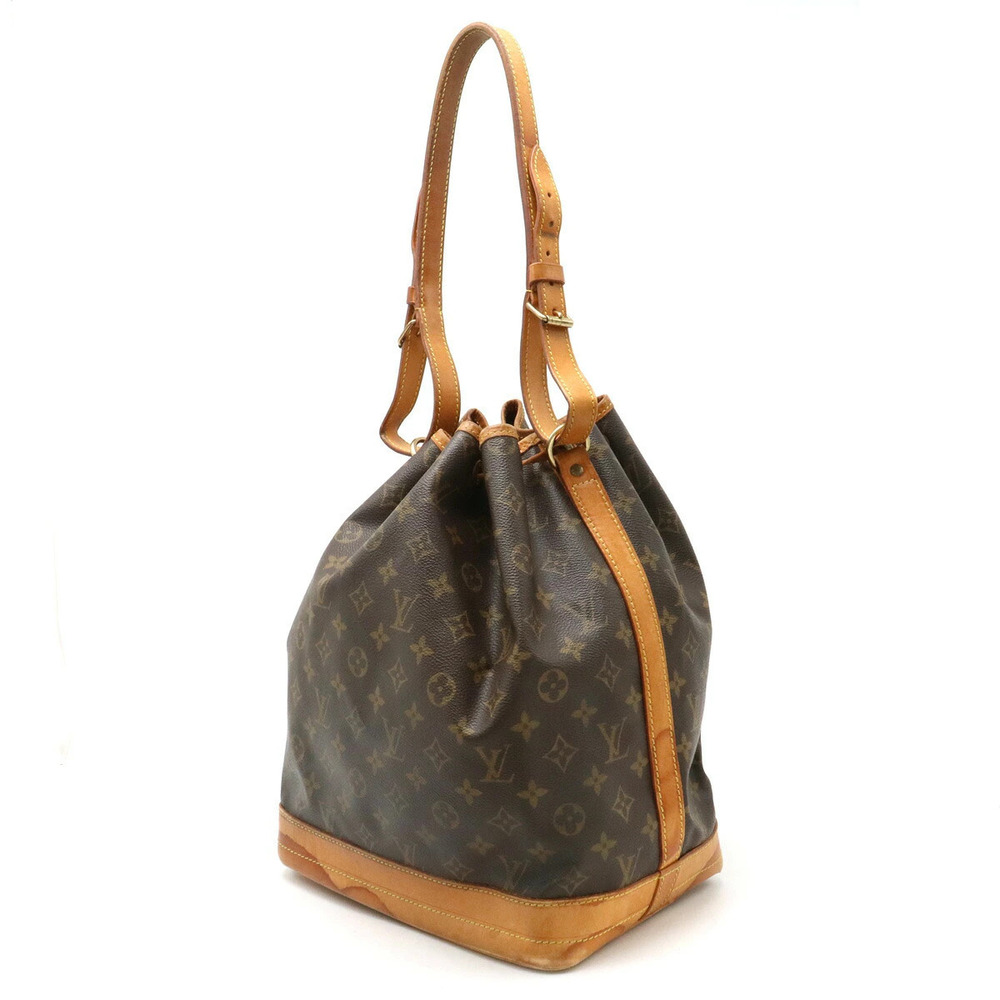 Louis Vuitton Hobo Shoulder Drawstring Monogram Bag Noe Brown